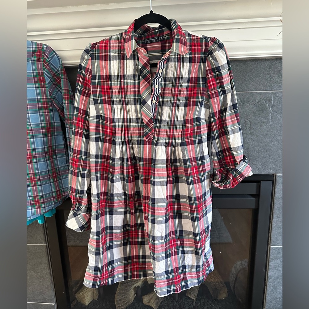 vineyard vines tartan plaid cotton dress